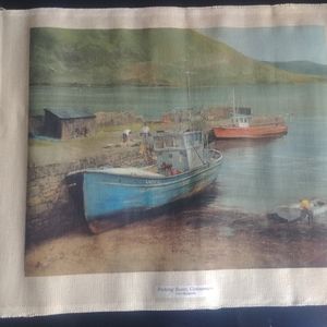 Antique prints on canvas